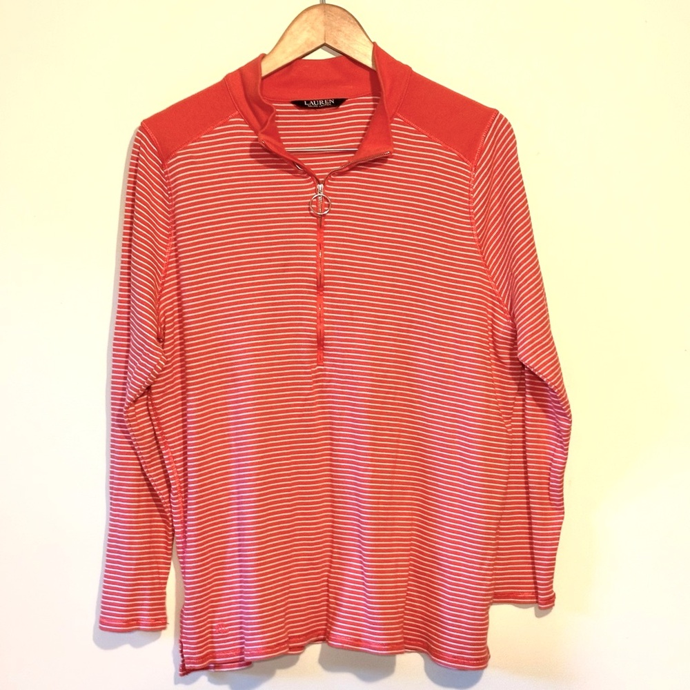 Lauren Ralph Lauren 100 % Cotton Long Sleeve Zip pullover